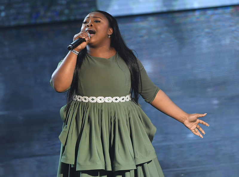 Recording artist Jekalyn Carr performs at the 2016 Triumph Awards, presented by National Action Network and TV One, at the Tabernacle in Atlanta on Sept. 18, 2016. Paras Griffin/Getty Images
